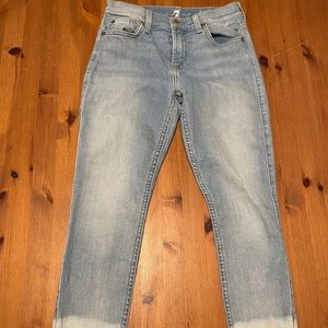 7 For All Mankind Bleach dipped jeans